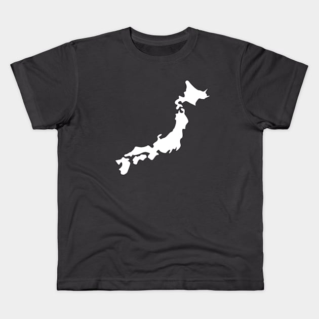 Japan Silhouette White Kids T-Shirt by Japan2PlanetEarth